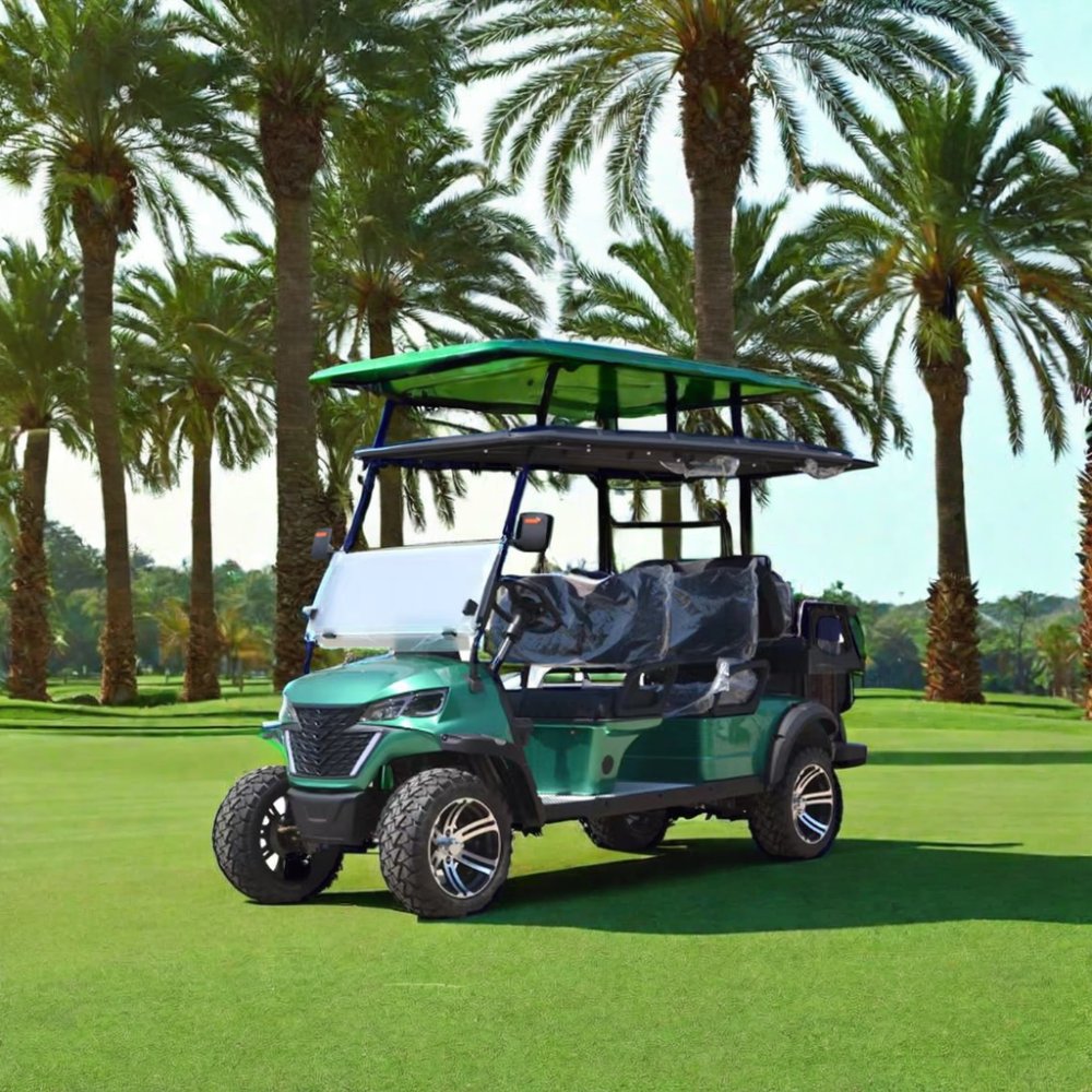 CE Approved 4 Wheel 4 Seater Electric Golf Buggy Adult Utility Vehicle Club Car ATV 72V Lithium Battery Electric Golf Cart