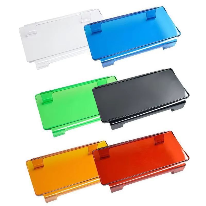 AlcantaLED LED Work Light Bar Dust Proof Protective Covers Amber Clear Black Red White Color for 3" 4" 7" 12" 20" 22" 32" 42" 52