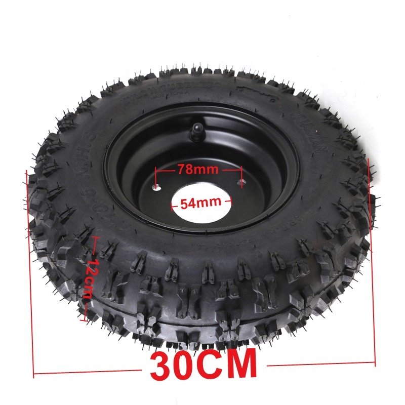 Size 4.10-6 Tire Tubeless With Hub Wheel Rims Suitable for Small Kart Atv Four-wheel Mower, Snow Blower