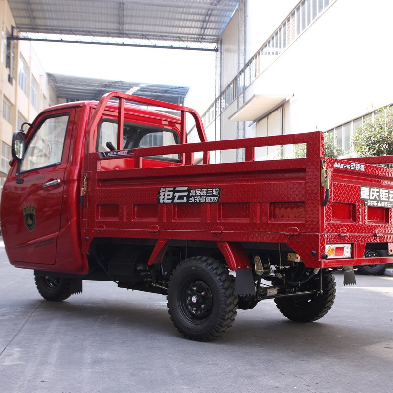 JUYUN Popular on Tanzania Atv Tvs 3 Wheels Petrol Motor Motorised Motorcycle Trike Tricycle Customize 12V Cargo Closed Motorized