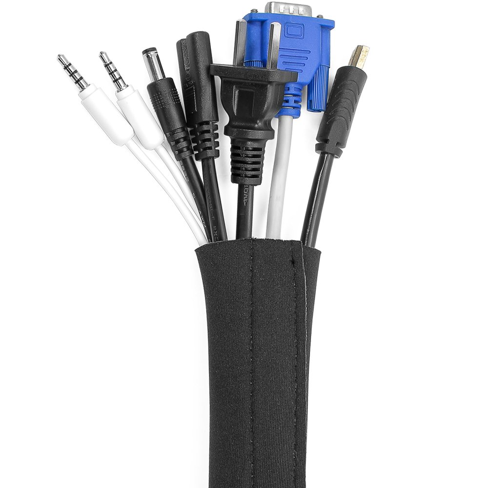 Electronics Heavy-duty Desk Logo Universal Atv Shock Sleeve Wrap Zip up Management Kettlebell Custom Neoprene Cable Covers