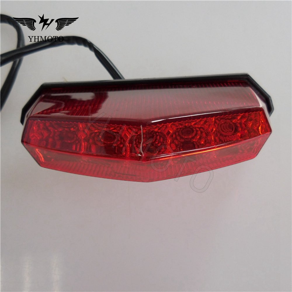 For Yamaha YZF R1 Supermoto ATV Motorcycle Parts Universal 12V LED Integrated Retro Tail Stop Light Taillight Lighting System