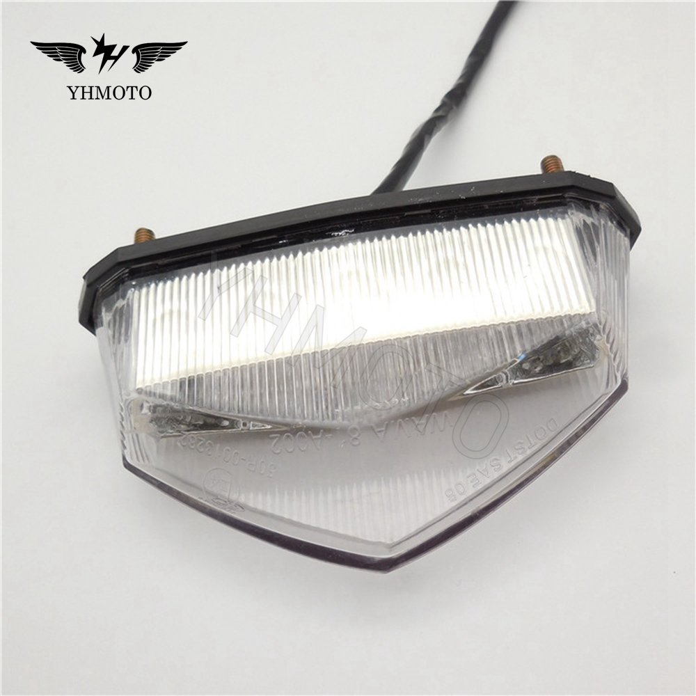For Yamaha YZF R1 Supermoto ATV Motorcycle Parts Universal 12V LED Integrated Retro Tail Stop Light Taillight Lighting System