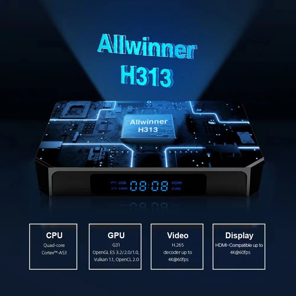 Cheap Allwinner H313 2g 16g Wifi google Assistant Bt Voice Remote 4k Smart Ott Certified Atv Android Tv Box 2024 Set-top Box
