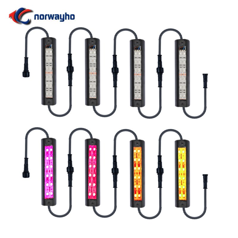 NWH-R8 12pcs LED/pod Dream Color Rock Light 4/6/8pods for ATV/UTV/RV/Toy Hauler Suitable for ATV, UTV, RZR Aluminum Mount