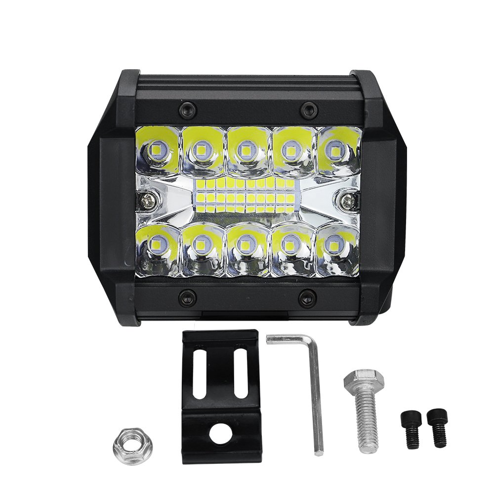 DXZ DC 12V-24V CAR LED Work Light 4 Inch 60W 20LED 6000K LED Light Bar for Truck Motorcycle SUV ATV Car Boat