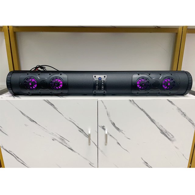2024 New Design Sound Bar Utv Blue Tooth Audio Soundbar Stereo Speaker Radio System Atv Speakers Systems Marine Golf Cart