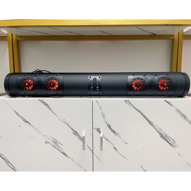 2024 New Design Sound Bar Utv Blue Tooth Audio Soundbar Stereo Speaker Radio System Atv Speakers Systems Marine Golf Cart
