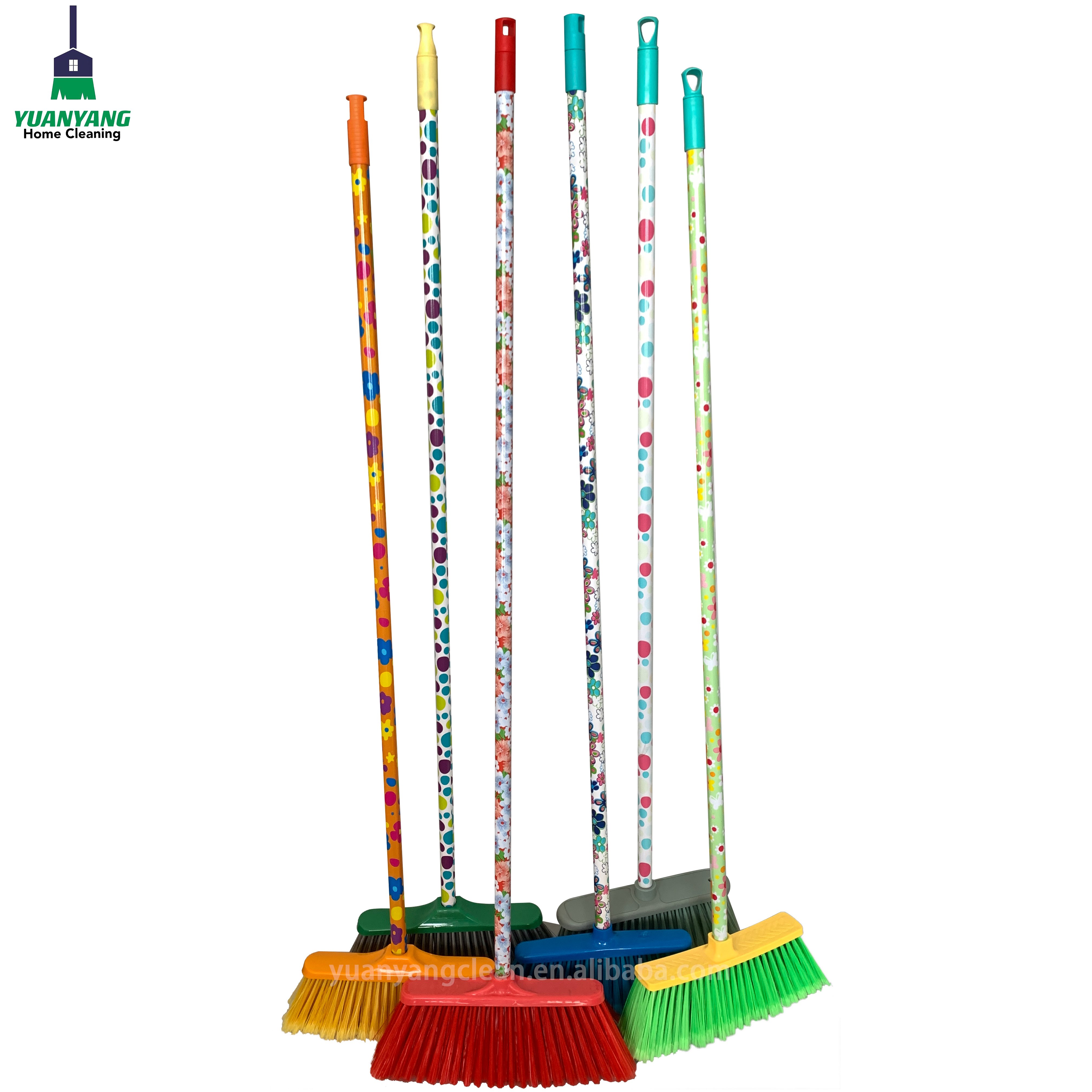 Markdown Sale Custom Home Floor Cleaning Tools Brushes Brooms Head Appliance Flat Broom Plastic Broom With Holder