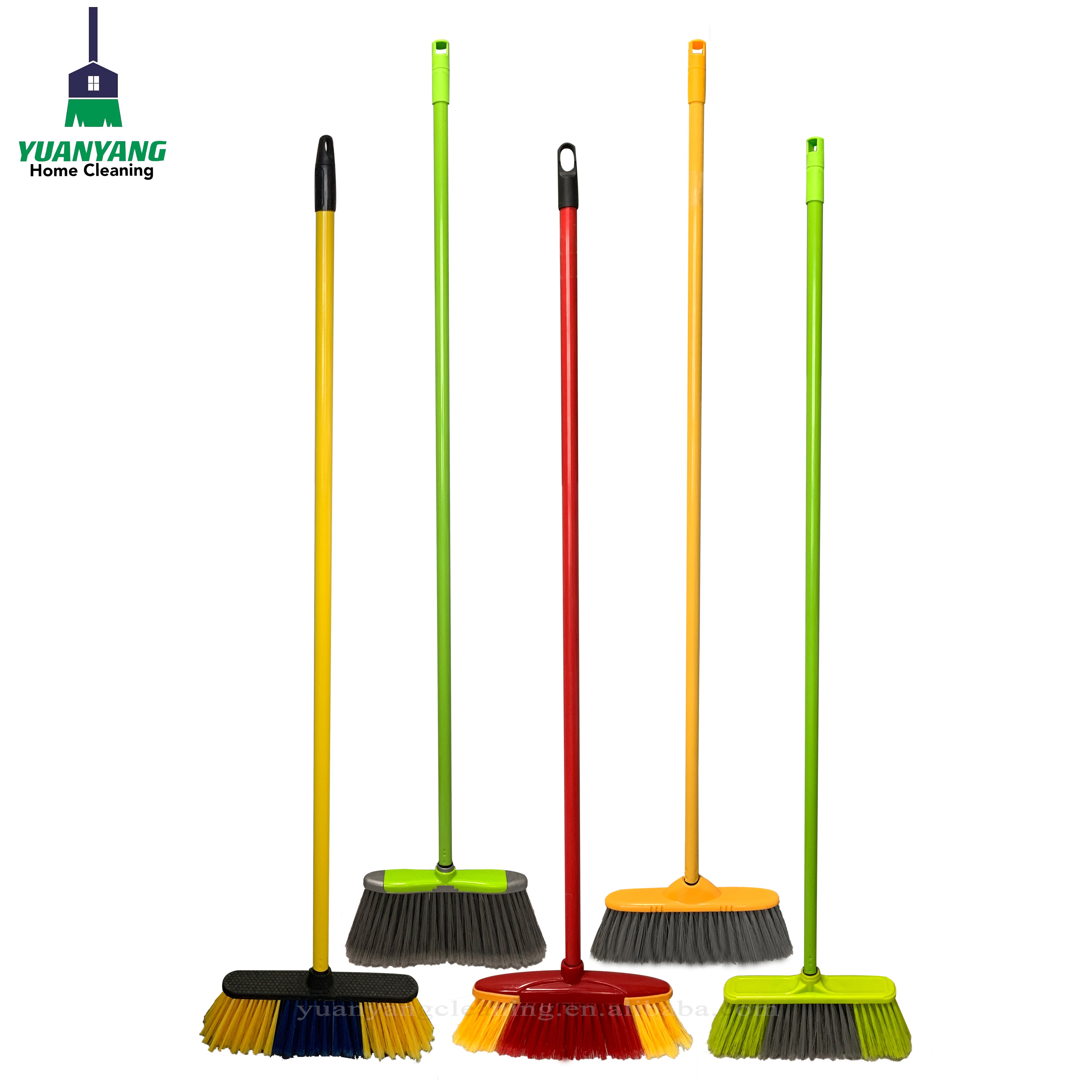 Markdown Sale Custom Home Floor Cleaning Tools Brushes Brooms Head Appliance Flat Broom Plastic Broom With Holder