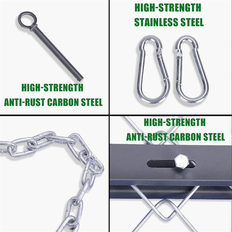 Drag Harrow 4 X 5ft ATV Lawn Rake Chain Field Drag Harrow for Landscape Leveling