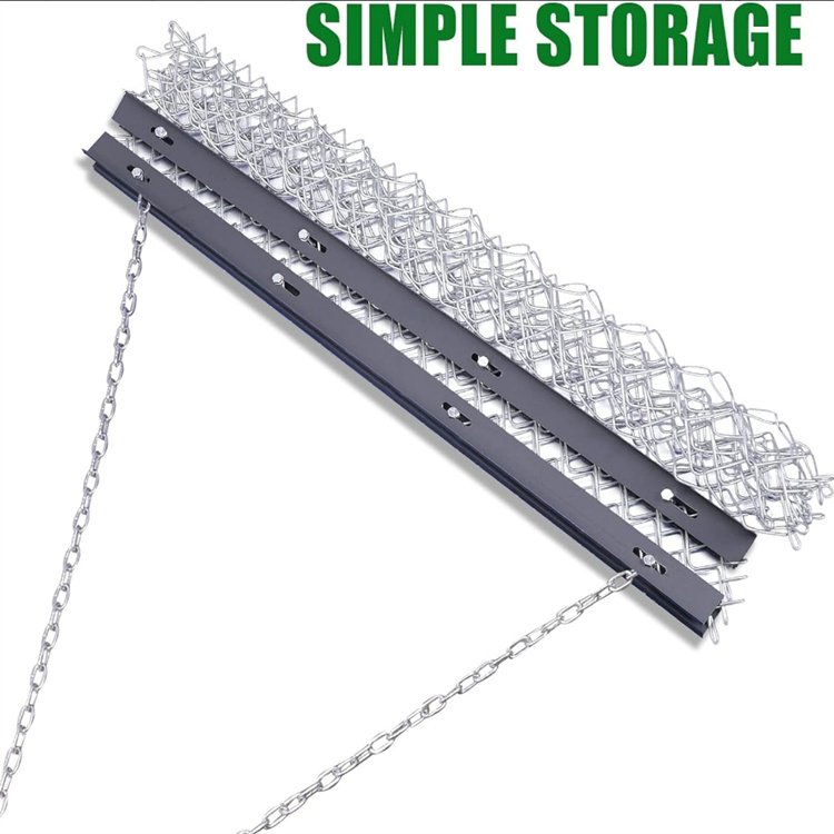 Drag Harrow 4 X 5ft ATV Lawn Rake Chain Field Drag Harrow for Landscape Leveling