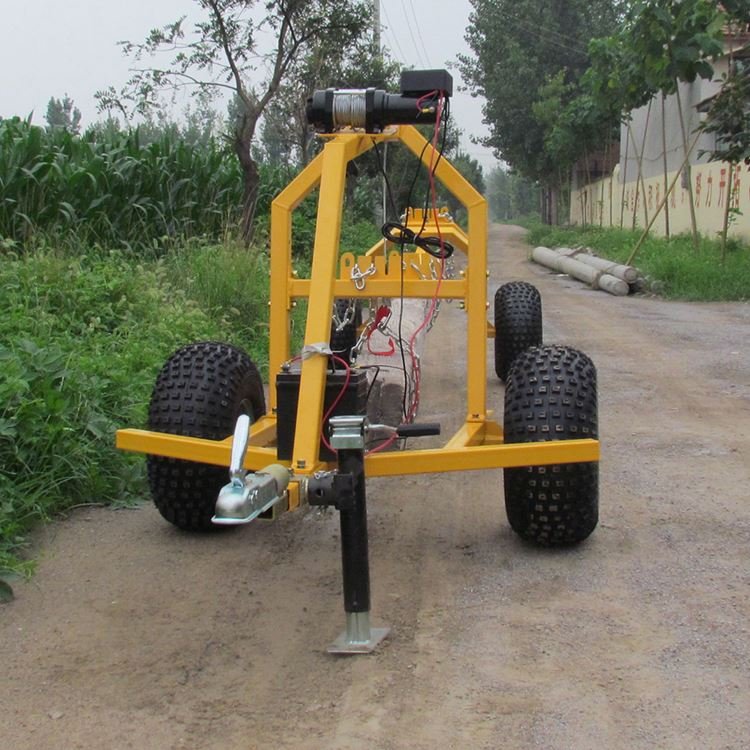 Forestry Machinery Timber Wood Trailer Atv Log Dump Trailer With Log Loader for Sale