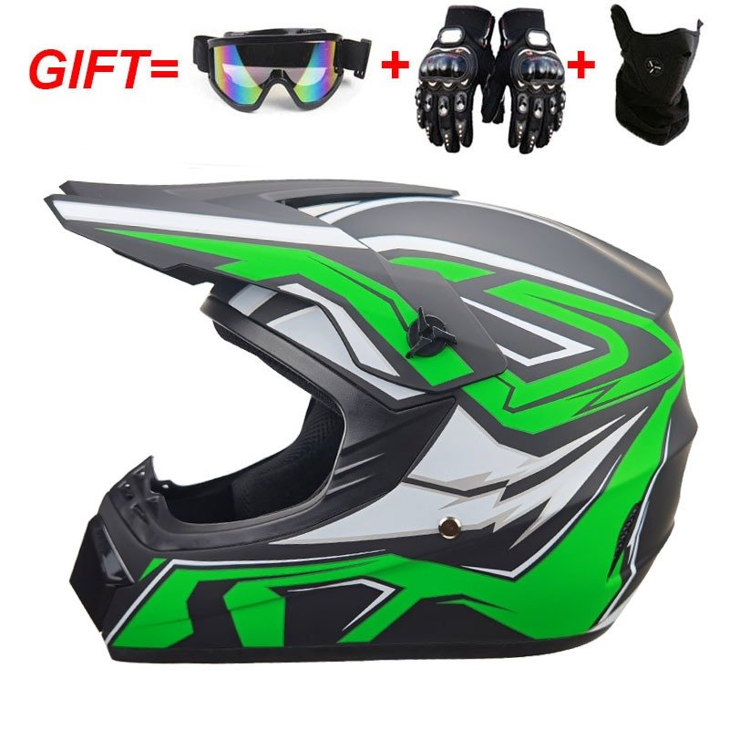 Motocross Offroad Street Dirt Bike Helmet Goggles Gloves ATV Pit Bike ABS Full Face Casque