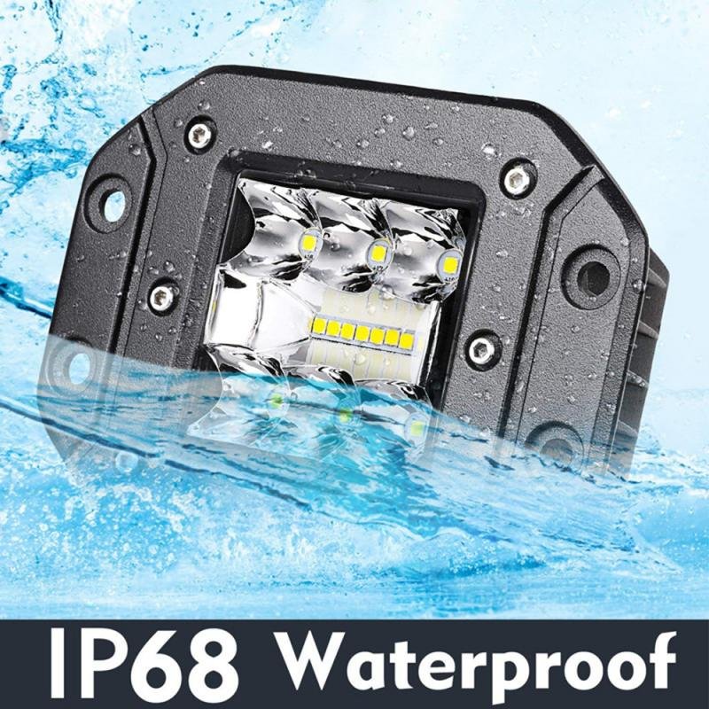 5 Inches 39W 6000K Spot Flood LED Work Light Car Truck Off-Road Lamp Flush Mount Bumper IP68 Waterproof LED Flush Mount Lights