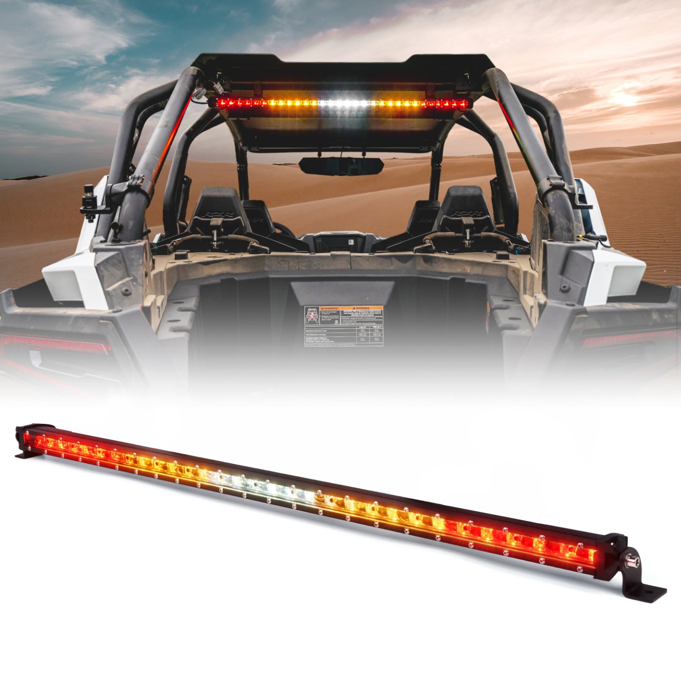 N2 Slim Series Offroad Rear chase LED Strobe Light Bar with Brake Reverse Turn Signal Light for UTV CANAM POLARIS HISUN CFMOTO