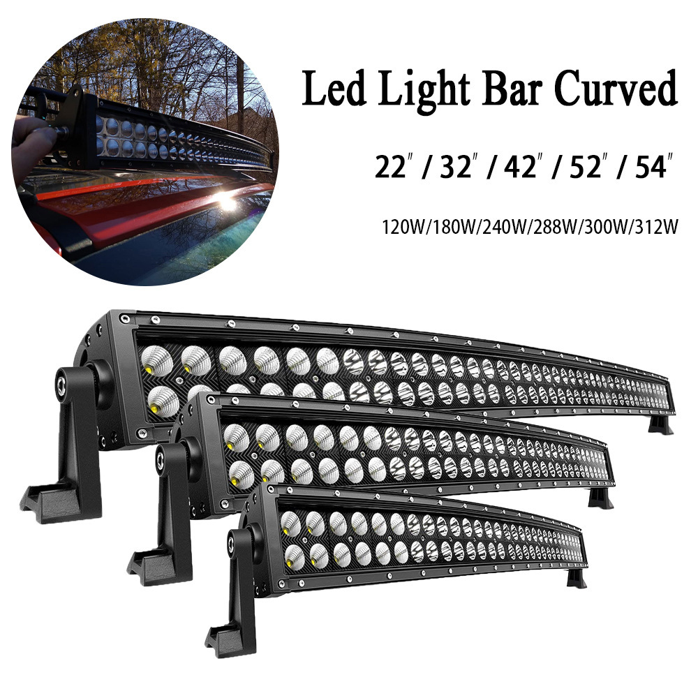 22 32 42 50 52 54 Inch Dual Row LED Work Light Bar 120W 180W 240W 300W 312W Offroad Car Combo Driving Light Bar 4x4 SUV ATV