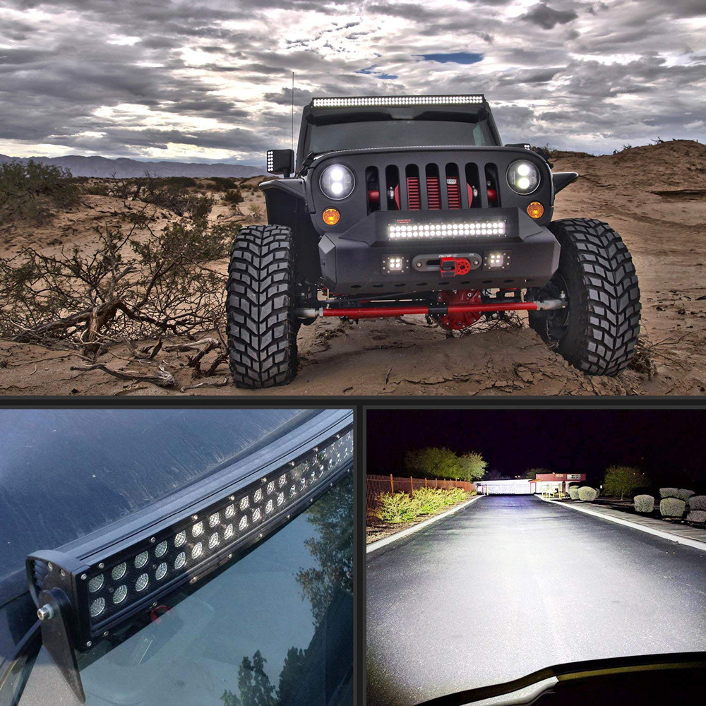 22 32 42 50 52 54 Inch Dual Row LED Work Light Bar 120W 180W 240W 300W 312W Offroad Car Combo Driving Light Bar 4x4 SUV ATV