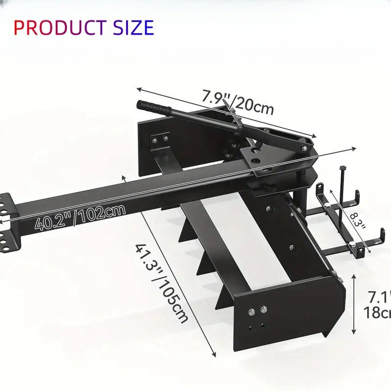 42-Inch Box Grader ATV/UTV Small Leveling Accessories Sleeve Hook Drag Box Scraper Turn Soil Snow Shovel Removing Garden Soil