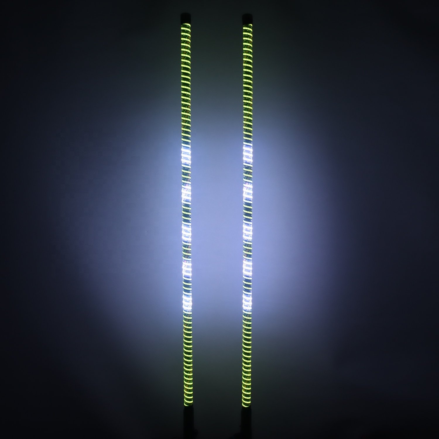 Advanced Lighting 12V COB RGB LED Whip Lights 3ft Spiral Hyper Led Whip Light for ATV UTV