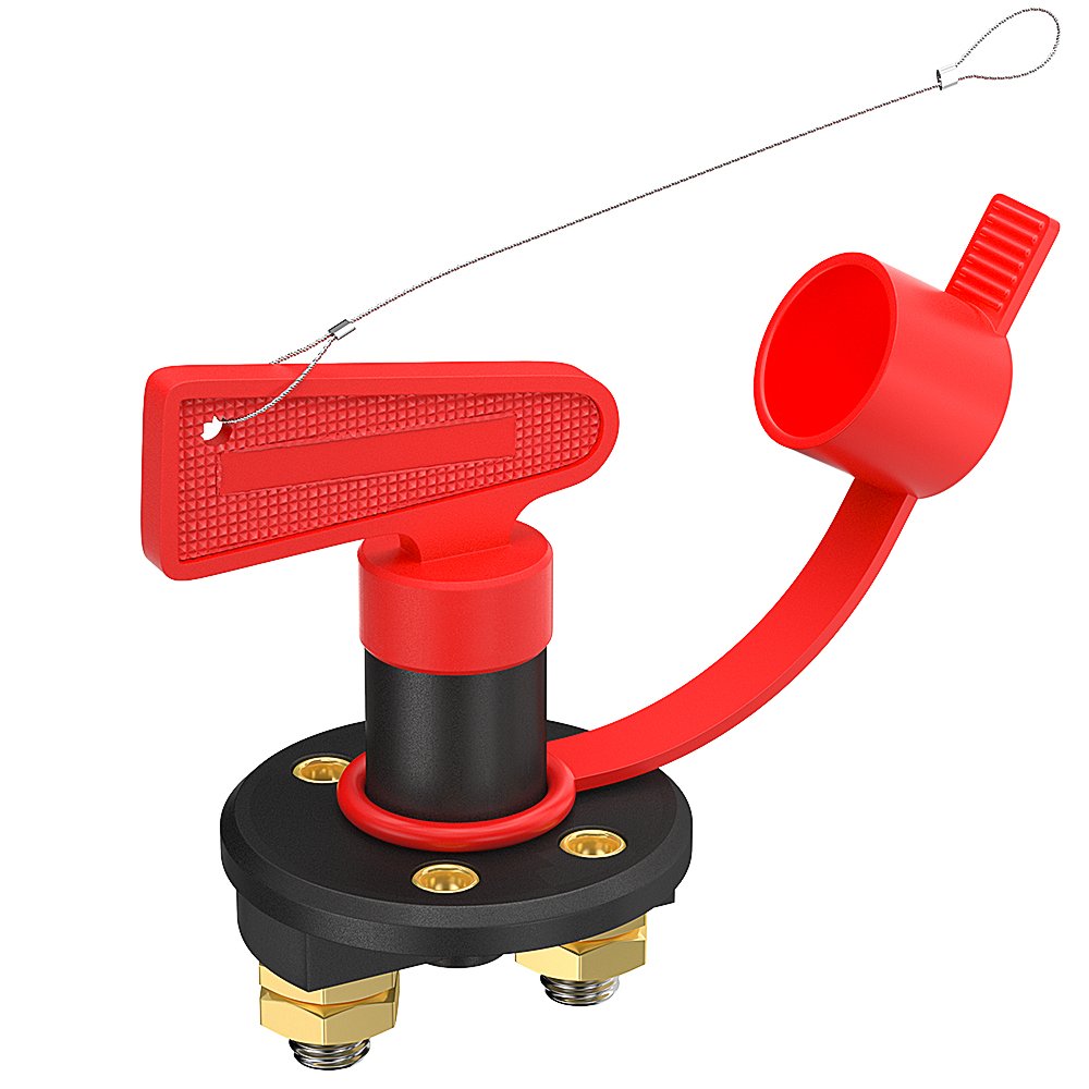 300A 12V 24V Battery Disconnect Switch M10 Battery Isolator Cut Off Power Kill Switch With Steel Wire for Marine Car ATV Truck