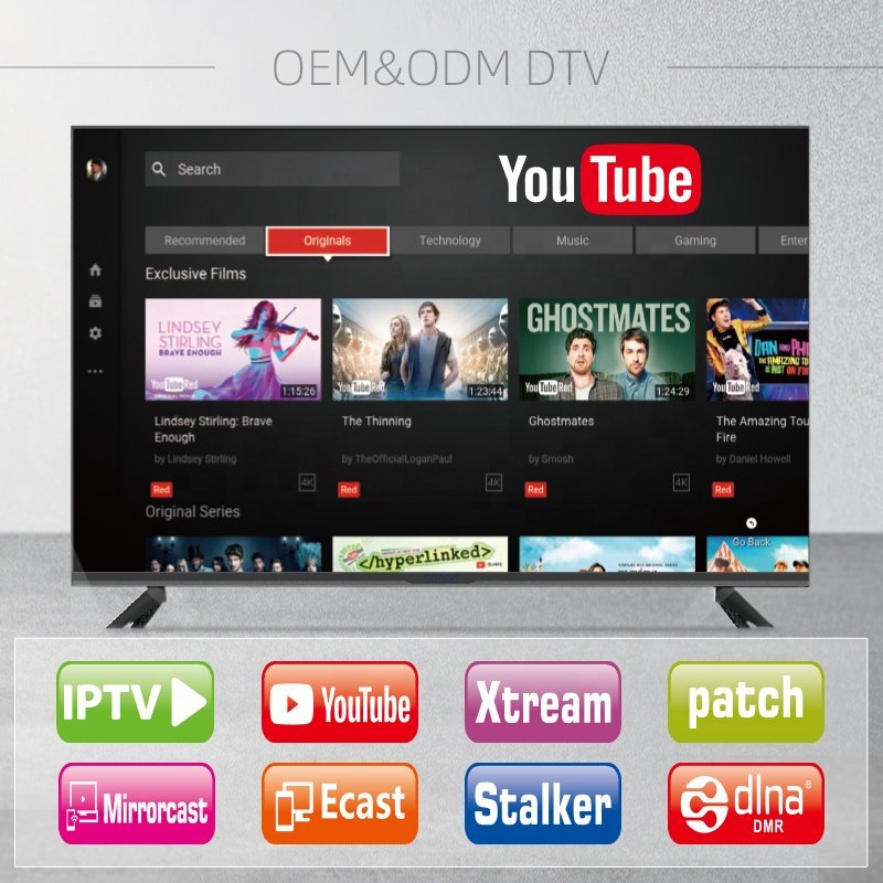 Wholesale OEM Black HD 43 Inch Television DVB T2 S2 ATV DTV LED TV Full HD Television TV With IPTV