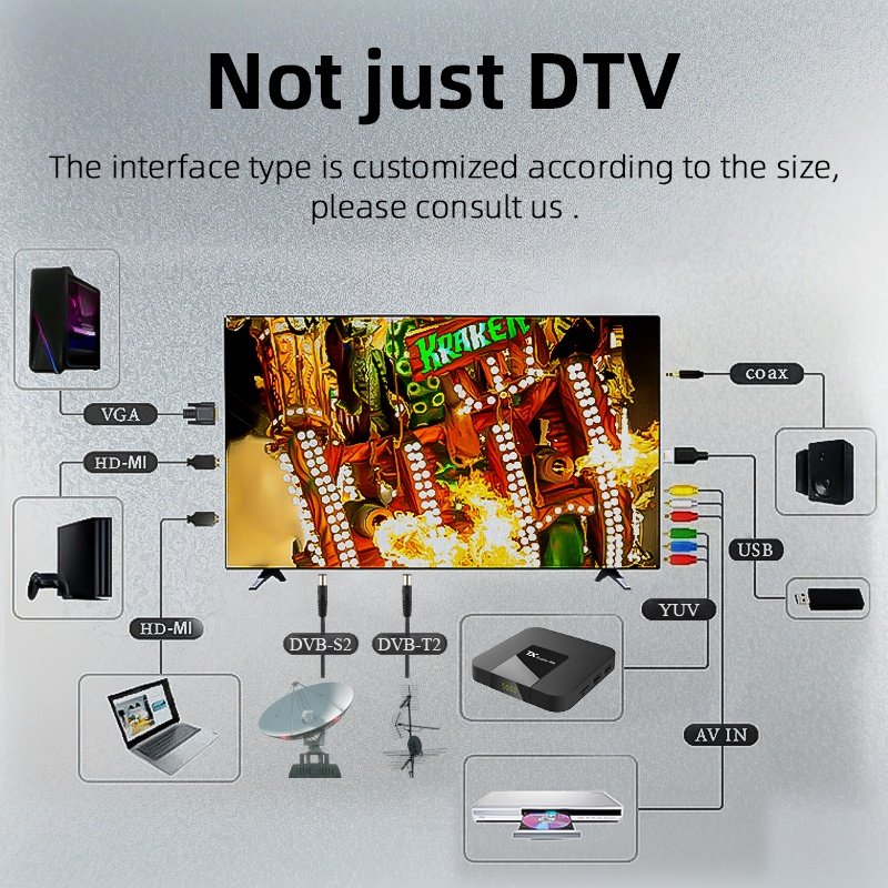 Wholesale OEM Black HD 43 Inch Television DVB T2 S2 ATV DTV LED TV Full HD Television TV With IPTV