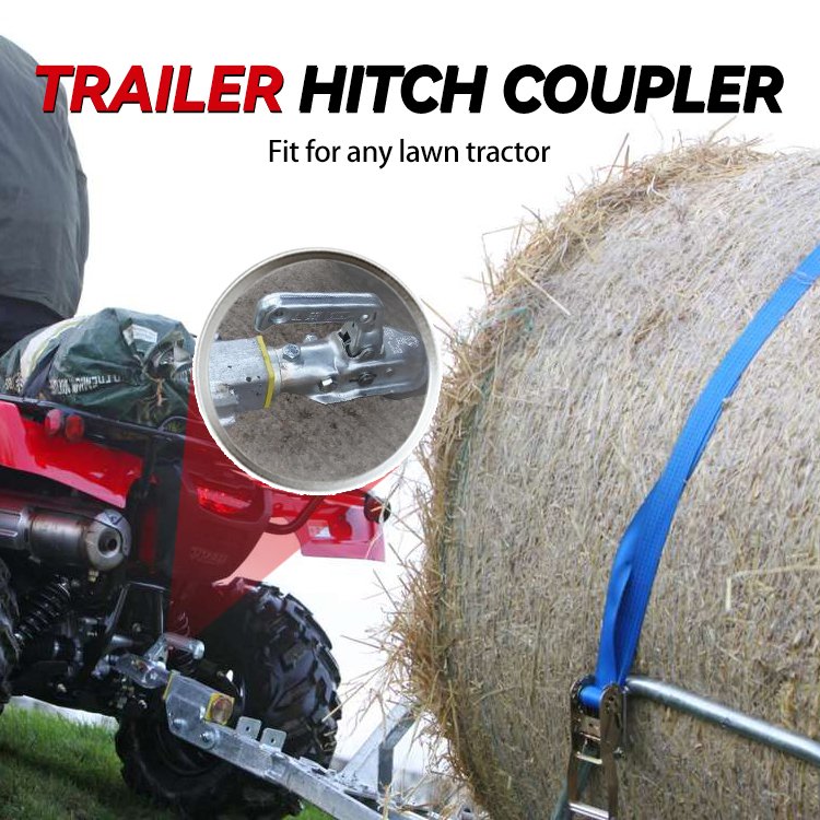Heavy Duty Steel ATV Dump Trailer Round Bale ATV Trailers Straw Bale Trailer