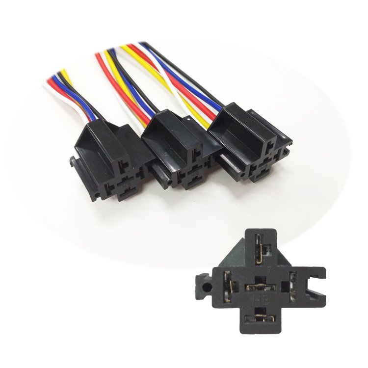 12V DC 5 Pin Relay Connector for Relay Atv Wiring Harness Harness Base Pigtail Cable Wire Harness