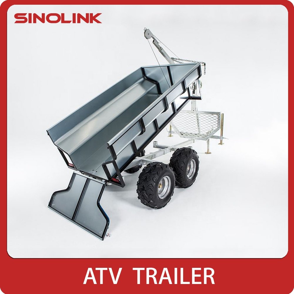 Transport Machines Atv Dump Box Trailer Forest Timber Trailer Forestry Machine Tipper Trailer for Farm