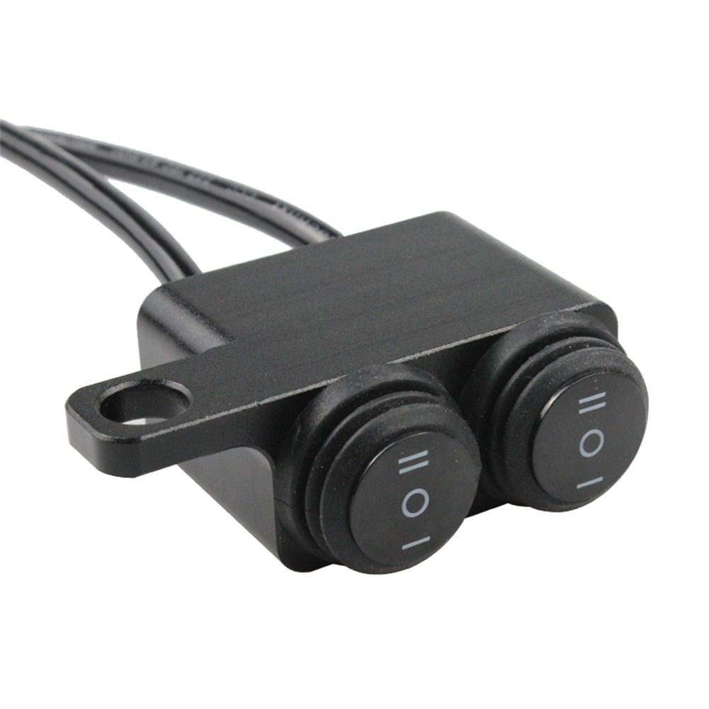 Motorcycle Spotlights Switch Dual Color Control On/Off Wire Switch Fog Light for Light Motorcycle Converter Switch