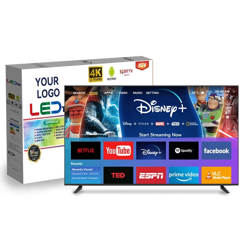 Hot 43 50 55 65 75 Inch Smart TV LED Television 4K FHD UHD OLED LED 4K Android Smart WIFI TV