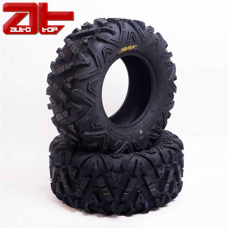 Small MOQ Set of 2 UTV Tires, Aftermarket Sport ATV Tires 25x10-12 Natural Rubber 6Ply