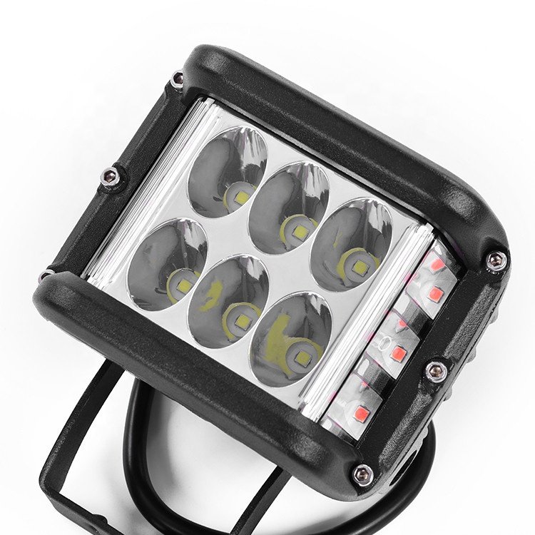 Dual Color 72W LED Work Light Strobe Car Light Bar Flashing Auto Fog Light for Truck SUV ATV 4WD