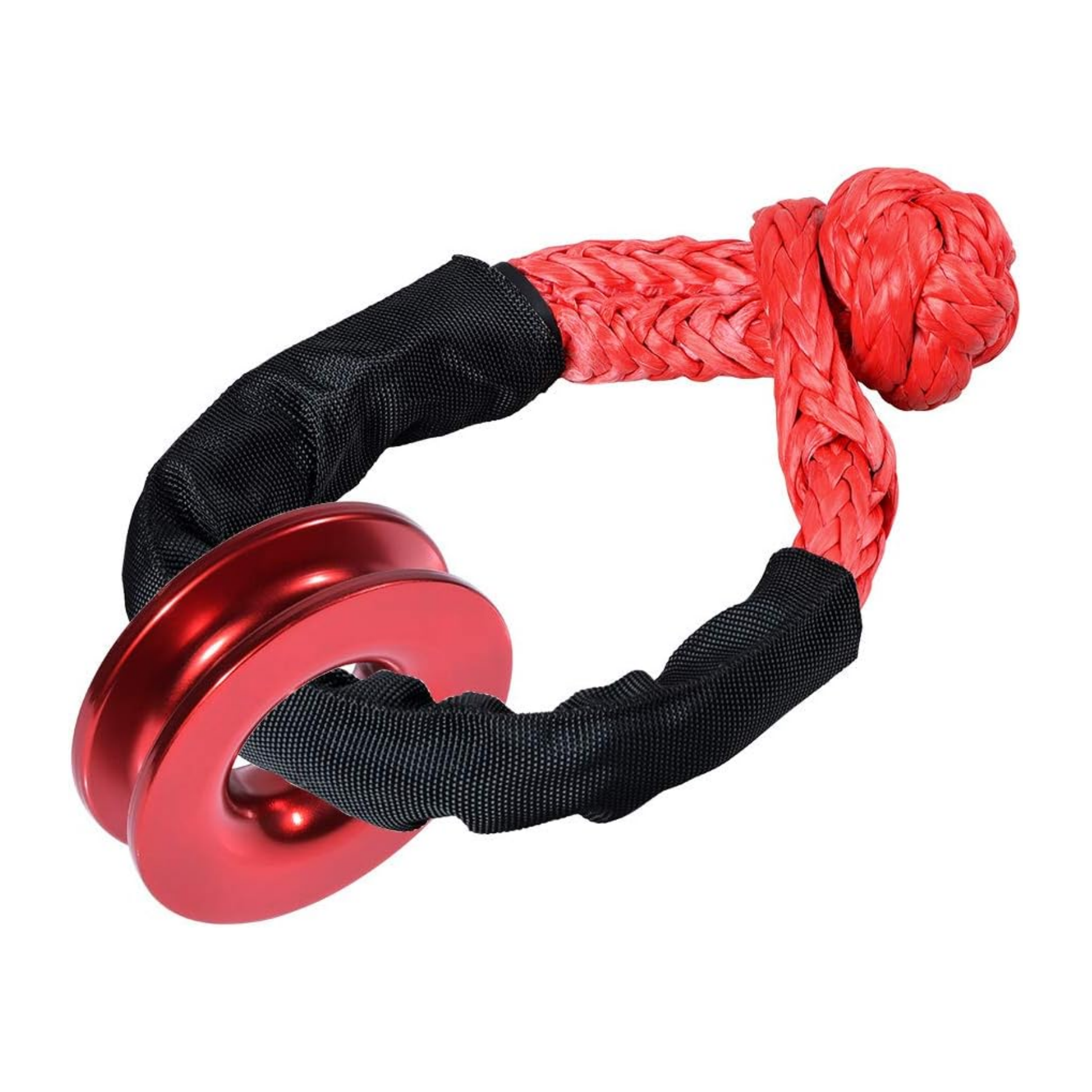 UHMWPE Synthetic Soft Shackle with Aluminium Recovery Ring Emergency Tool Kit for 4x4 Truck SUV ATV UTV