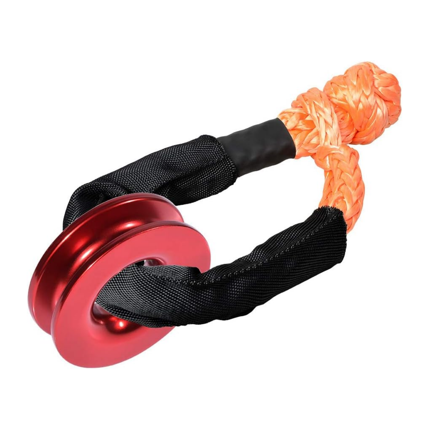 UHMWPE Synthetic Soft Shackle with Aluminium Recovery Ring Emergency Tool Kit for 4x4 Truck SUV ATV UTV