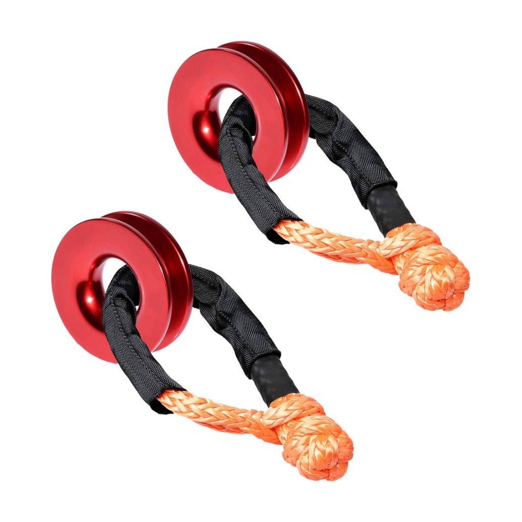 UHMWPE Synthetic Soft Shackle with Aluminium Recovery Ring Emergency Tool Kit for 4x4 Truck SUV ATV UTV