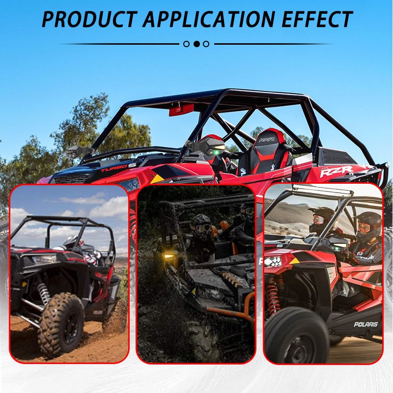 Adjustable Offroad Side Mirror Kit UTV Led Side Mirror Rear View Mirrors for ATV UTV Polaris RZR Can-am X3