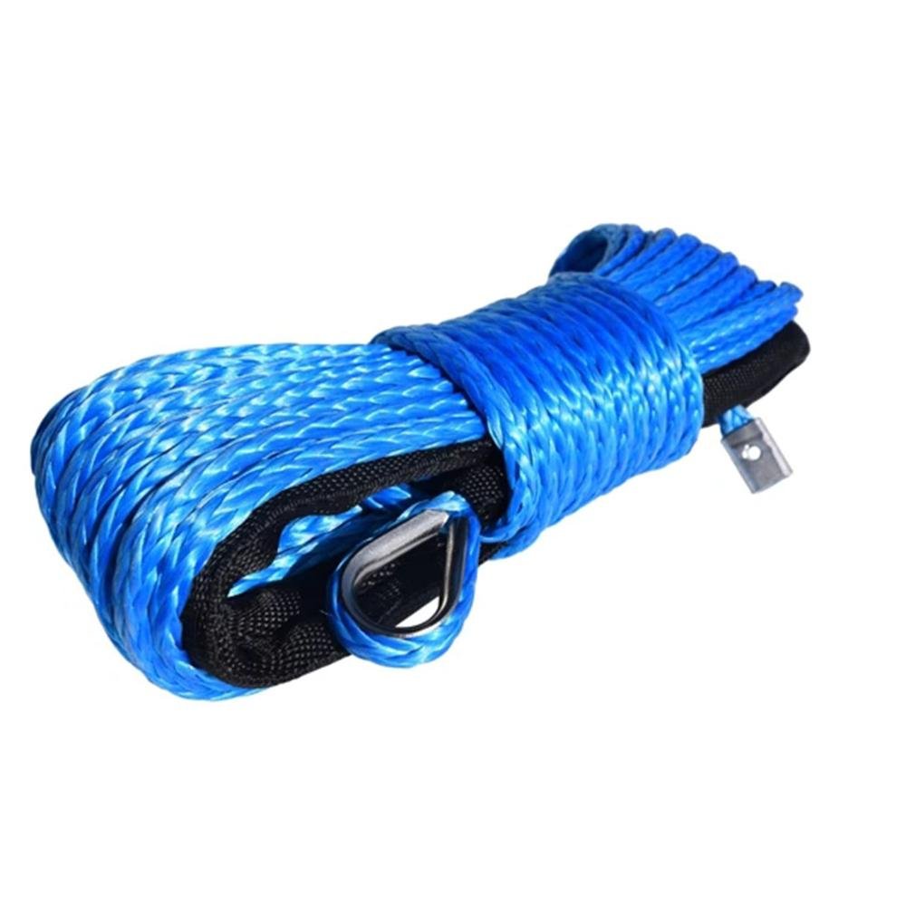 Monster4WD 50 ft 1/4 Inch Synthetic Winch Rope Cable Winch Rope for Snow Plow ATV and Electronic Winch