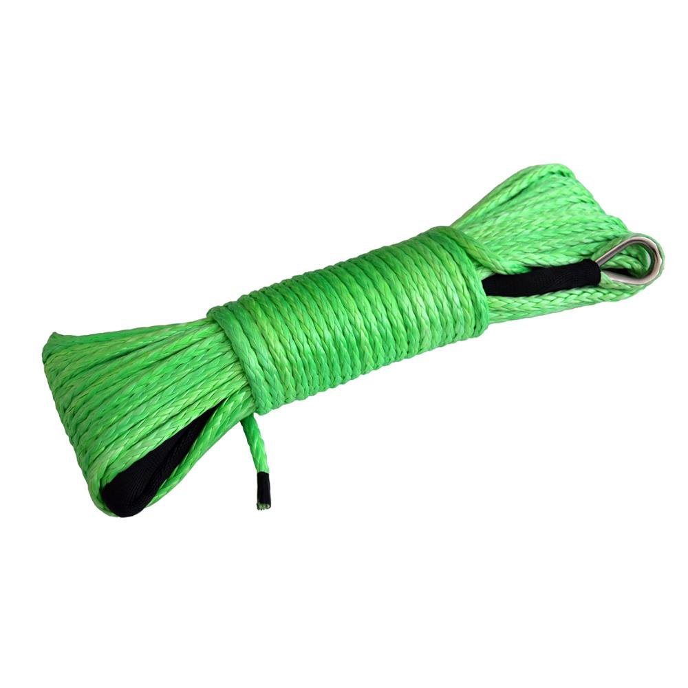 Monster4WD 50 ft 1/4 Inch Synthetic Winch Rope Cable Winch Rope for Snow Plow ATV and Electronic Winch