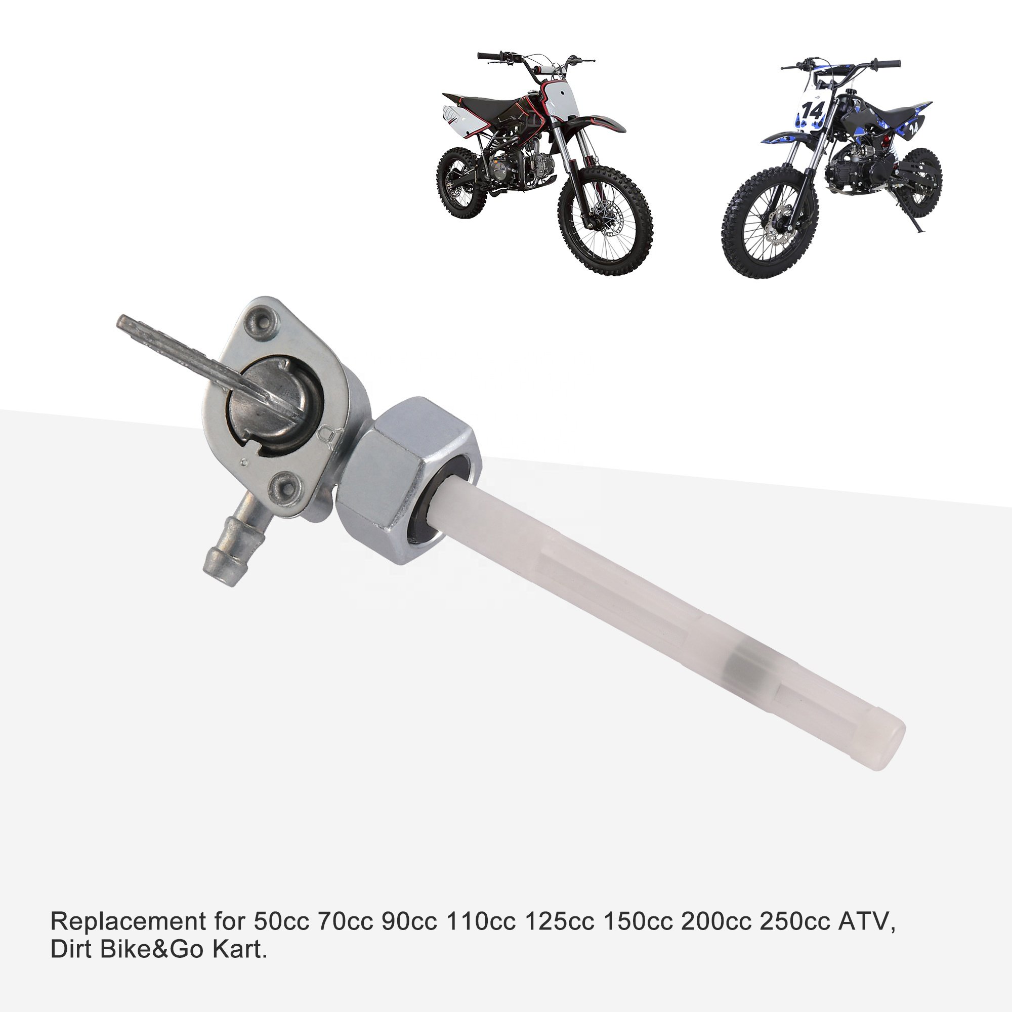 GOOFIT Motorcycle Scooter Fuel Tap Gas Petrol Valve Fuel Tank Switch for 50cc - 250cc ATV Scooter Dirt Pit Bike Go Kart