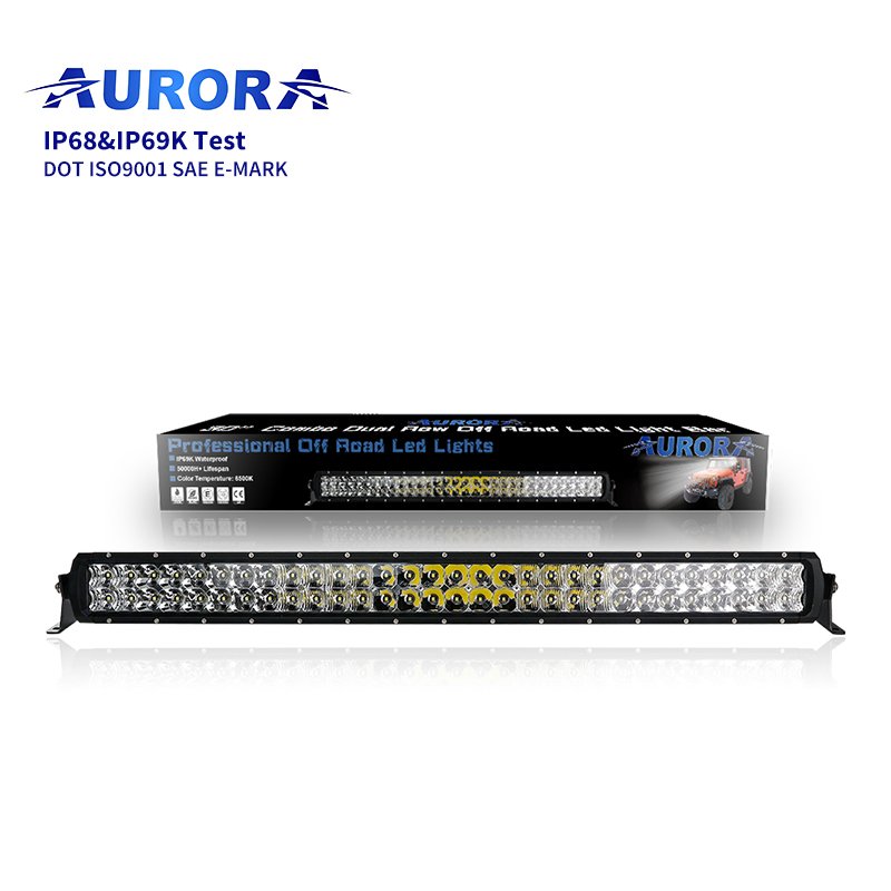 Aurora New ATV UTV Light 30 Inch Dual Row bar Led Tail Lights 24v Truck
