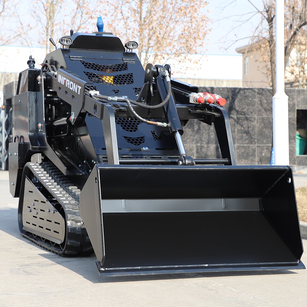 Free Shipping! INFRONT 1ton 1000kg Mini Skid Steer Loader with 820 mm Narrwo Bucket