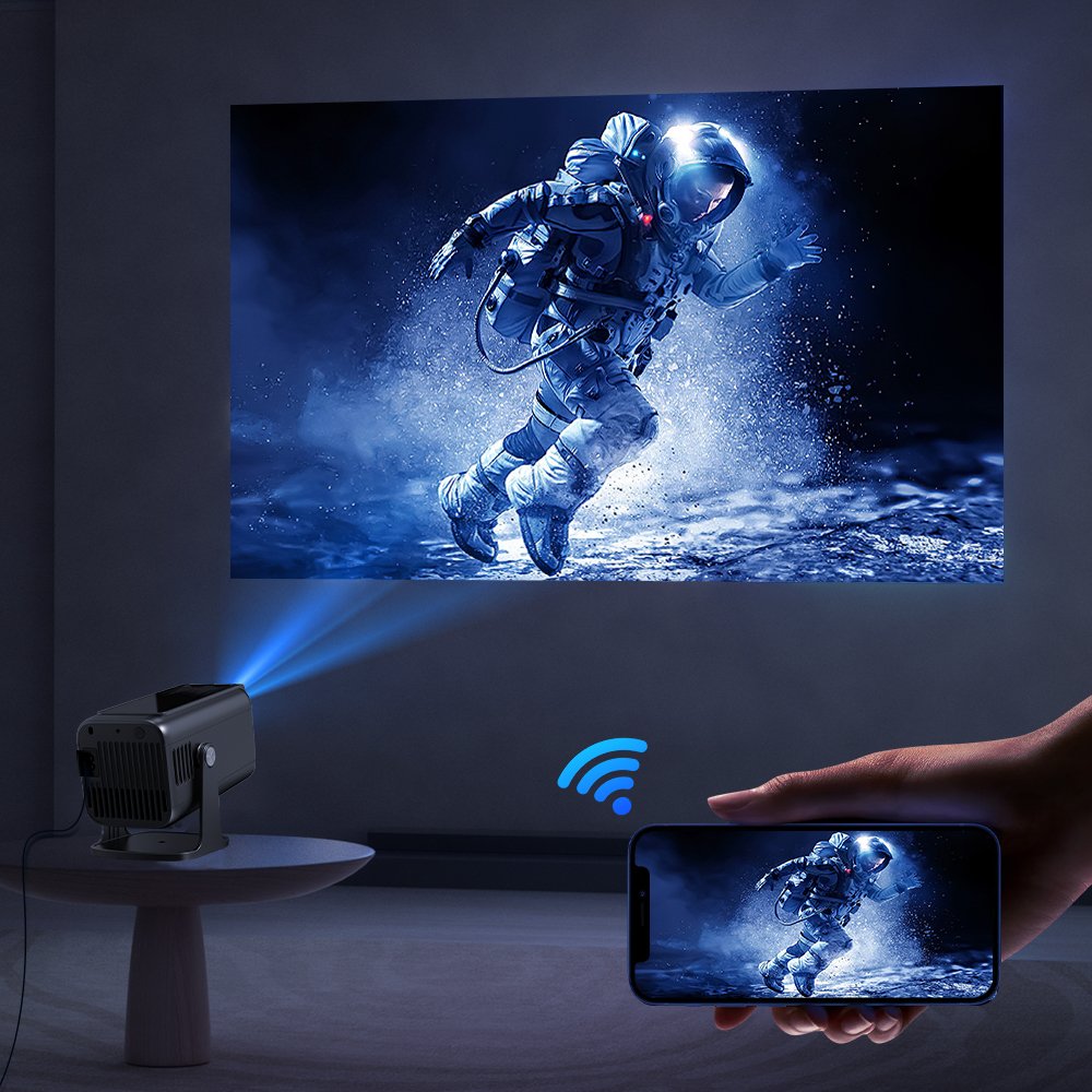 Newest V1 Portable Smart Android Projector 4K WIFI6 300 ANSI LCD Android Projector