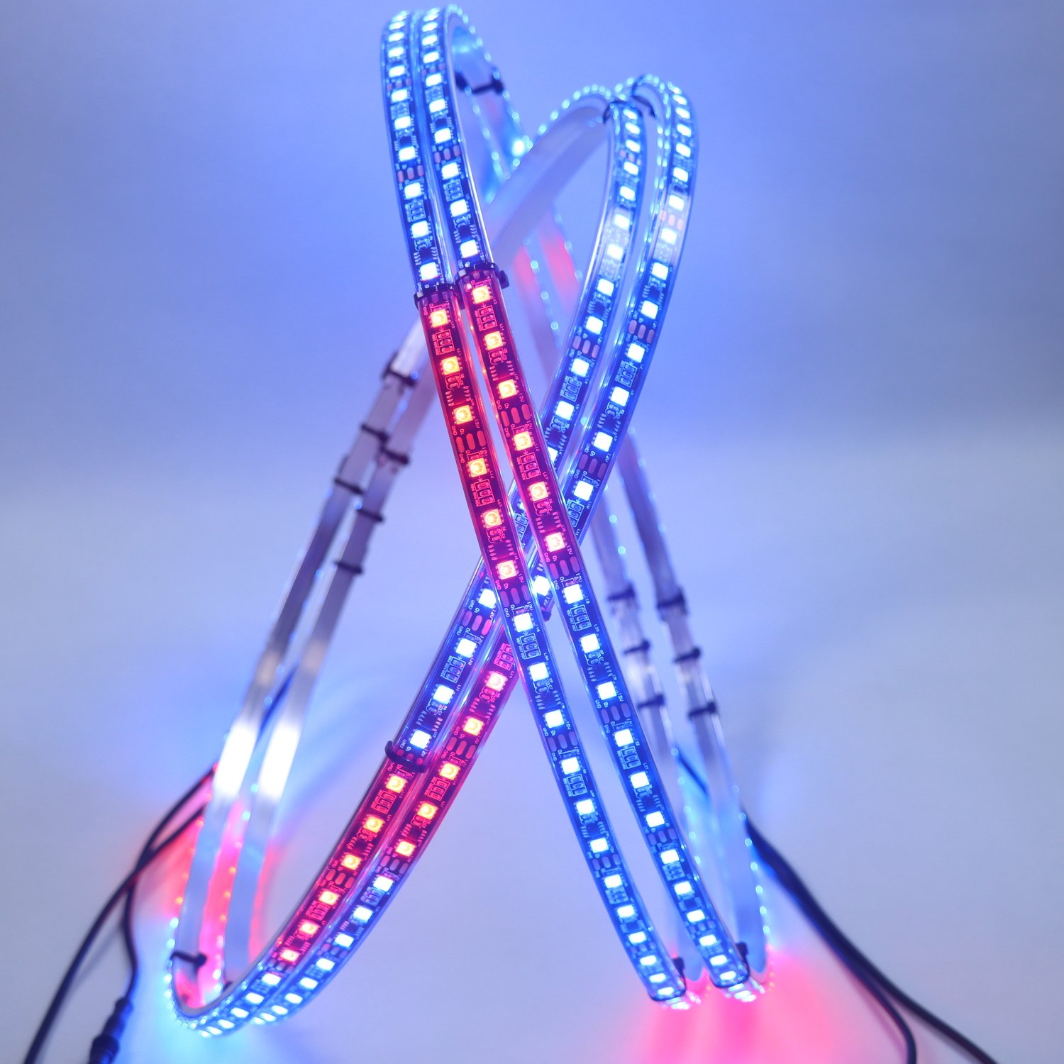 Illuminated 17'' White Wheel Light Brightest Ring Car Led Wheel Lights for Off-Road