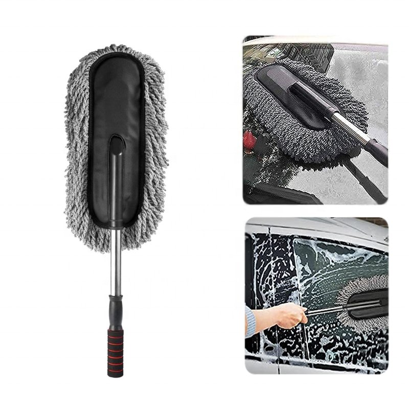 Best Seller Telescopic Microfiber Dusting Tool Stainless Steel Home Multifunctional Wash Brush With Long Handle