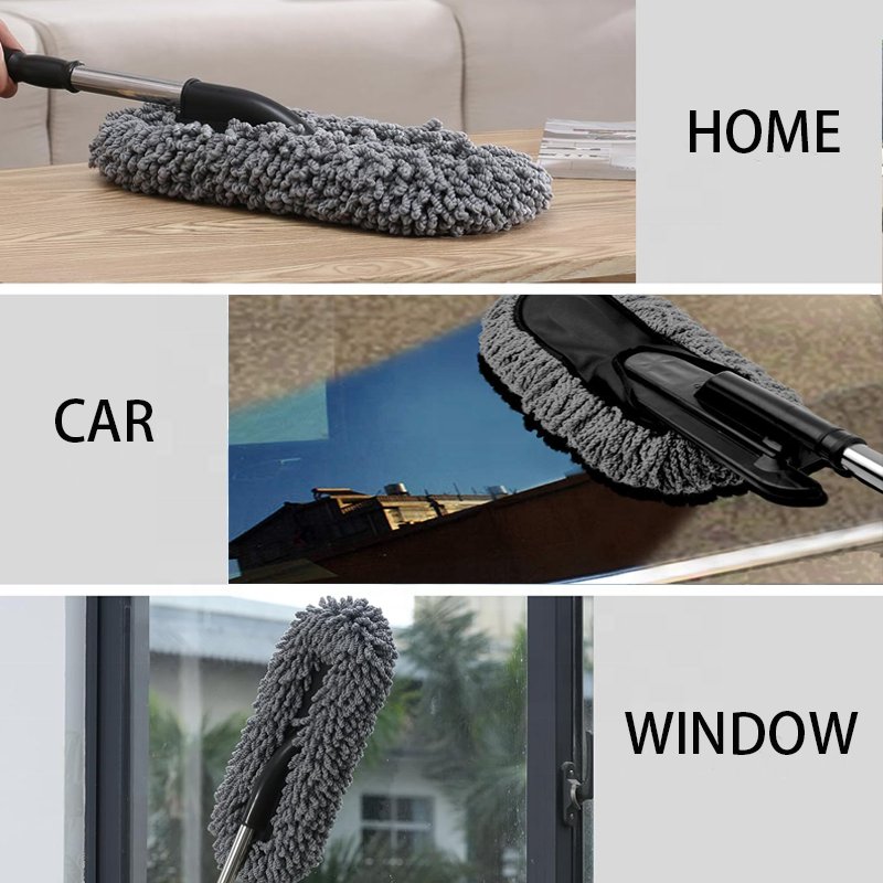 Best Seller Telescopic Microfiber Dusting Tool Stainless Steel Home Multifunctional Wash Brush With Long Handle