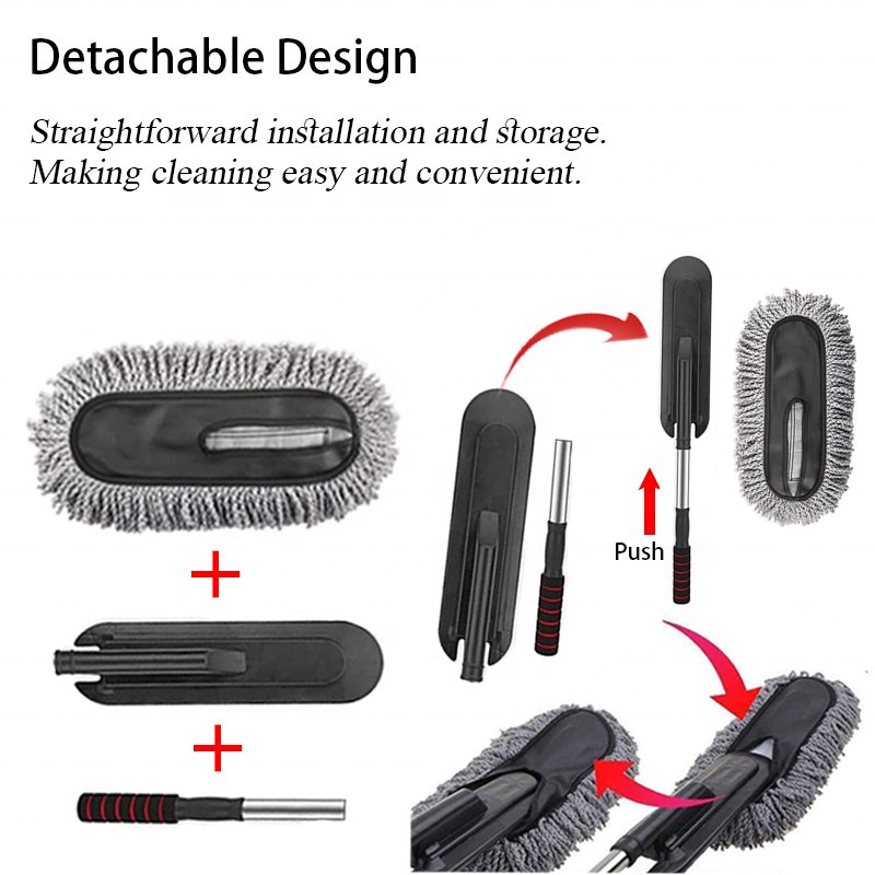 Best Seller Telescopic Microfiber Dusting Tool Stainless Steel Home Multifunctional Wash Brush With Long Handle