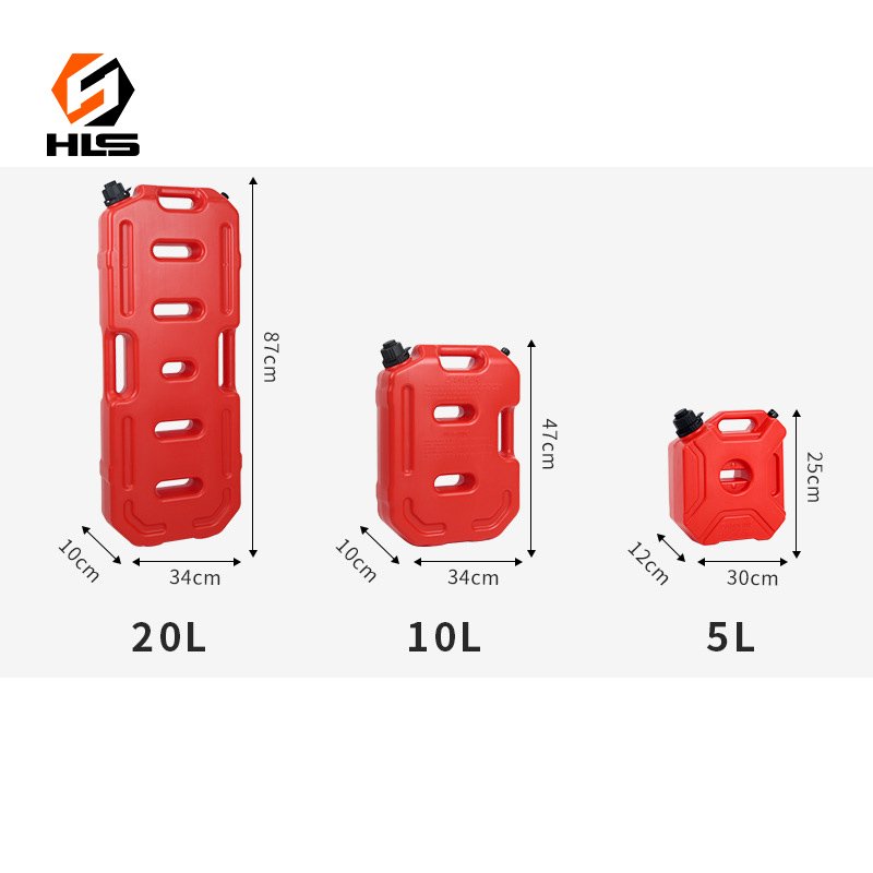 Custom 5 Liter Portable 25l Gasoline 4l Plastic Petrol Tank Camping Outdoor Motorbike Gasoline Fuel Tanks