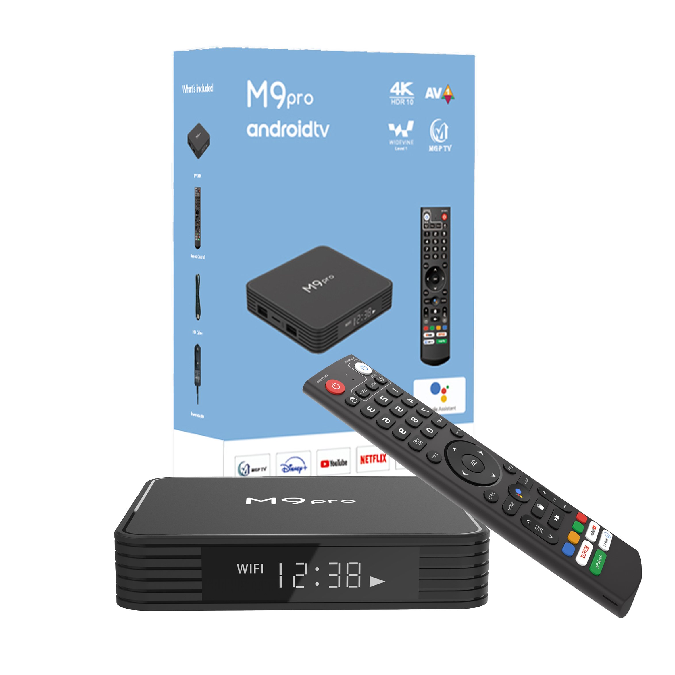 New Arrival M9 Pro TV Box 4K Amlogic S905x4 Android 11.0 4g 64G Smart Android ATV Set Top Box 1000M Lan Big Voice Remote